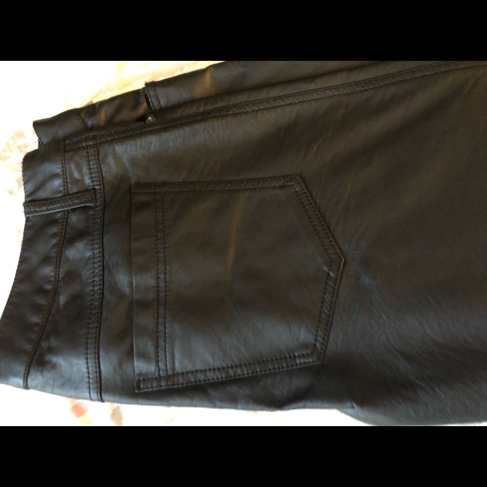 Faux leather pants